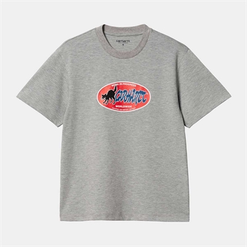 Carhartt WIP T-shirt W Cat Sticker Grey Melange